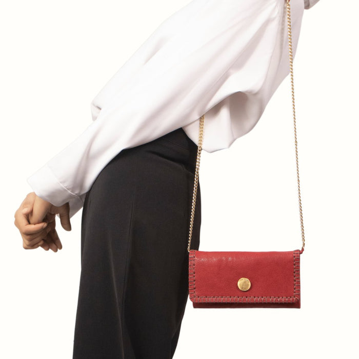 Hidesign FLOURISH W1 SLING WALLET Red