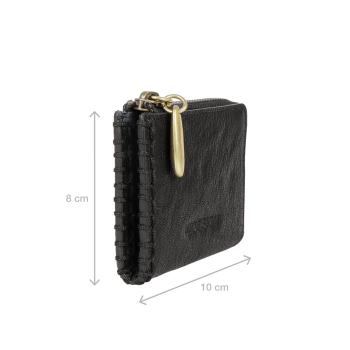 Hidesign FLOURISH W3 CARD HOLDER Black
