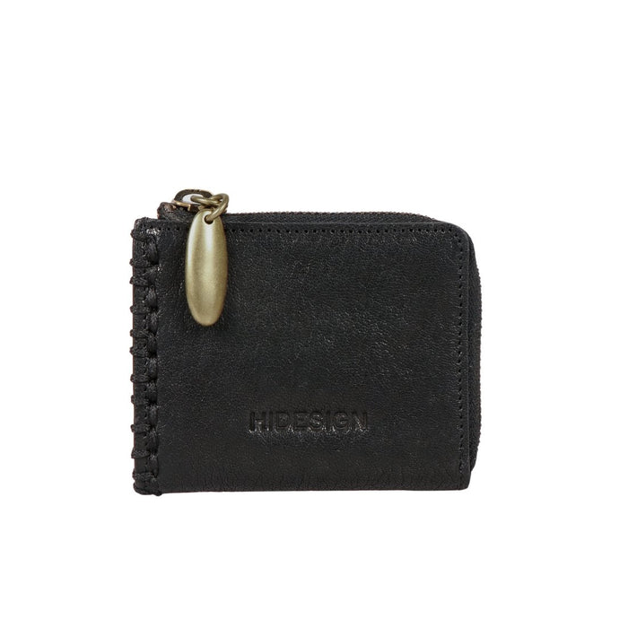 hidesign FLOURISH W3 CARD HOLDER Black