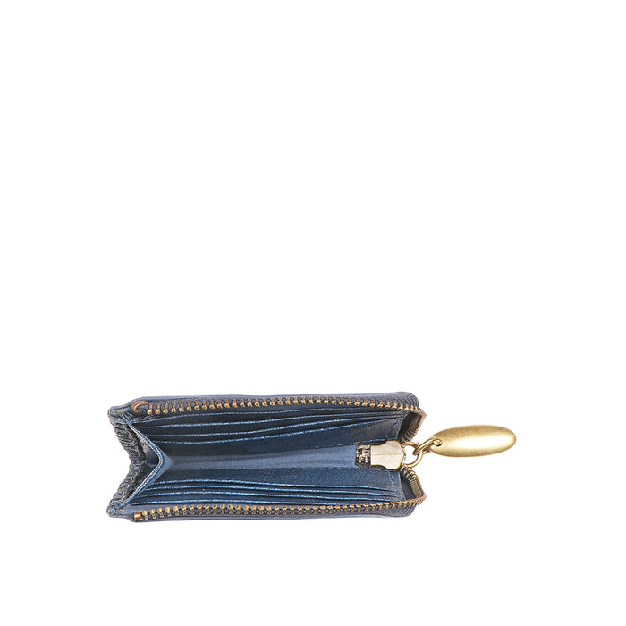 Hidesign FLOURISH W3 CARD HOLDER Blue