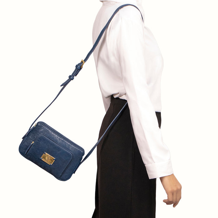 hidesign FLOURISH W4 SLING WALLET Blue