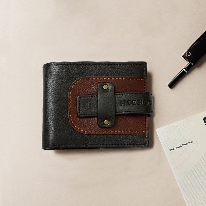 hidesign FORT WORTH W1 BI FOLD Black