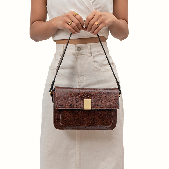 hidesign GATWICK 01 SHOULDER BAG Brown