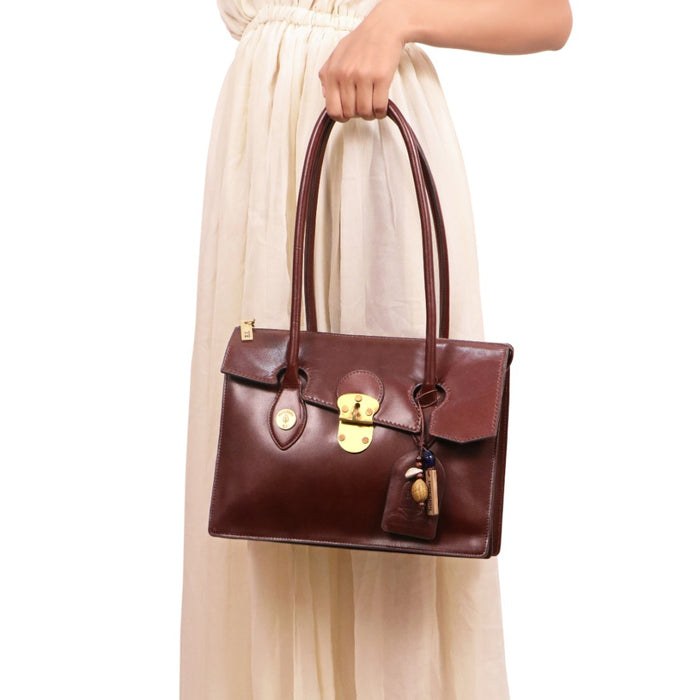 Hidesign GROWTH 03 SHOULDER BAG Brown