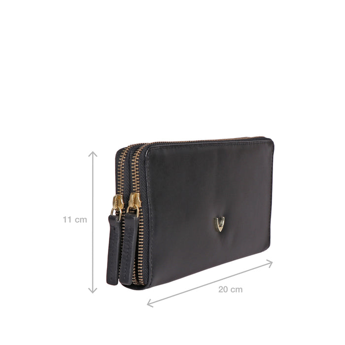 Hidesign GROWTH W3 ZIP AROUND WALLET Black