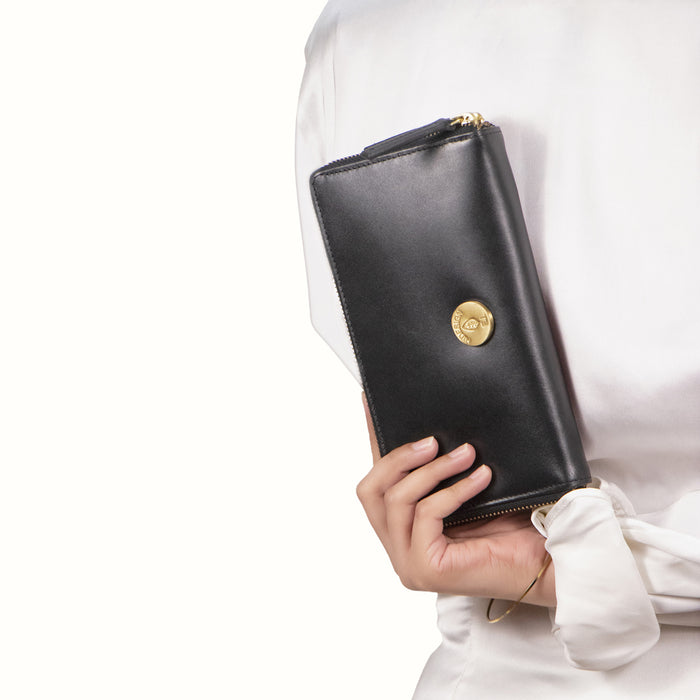 hidesign GROWTH W3 ZIP AROUND WALLET Black