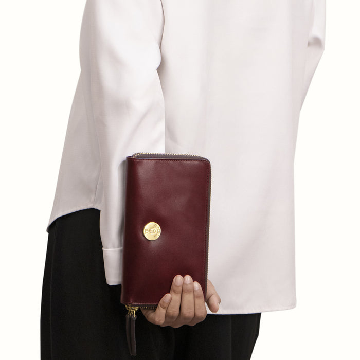 Hidesign GROWTH W3 ZIP AROUND WALLET Brown