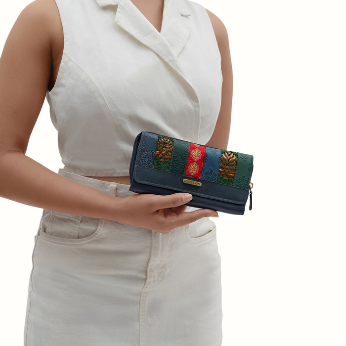 hidesign HEMA W3 BI FOLD WALLET Blue