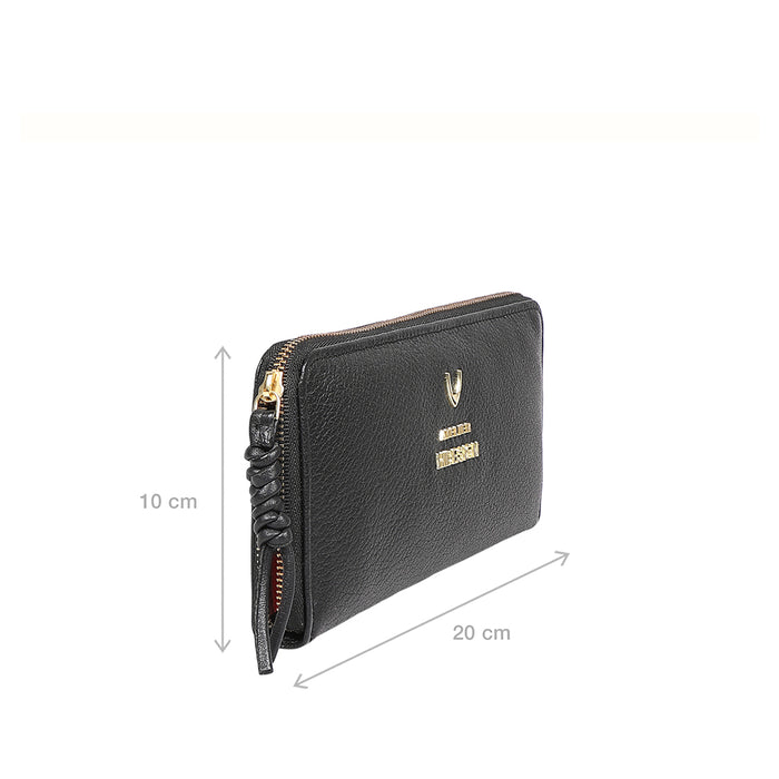 Hidesign HERA W1 ZIP AROUND WALLET Black