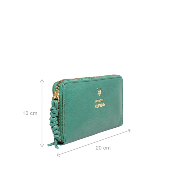 Hidesign HERA W1 ZIP AROUND WALLET Green