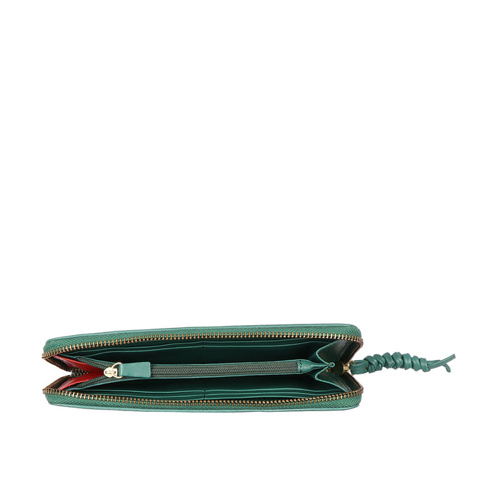 Hidesign HERA W1 ZIP AROUND WALLET Green