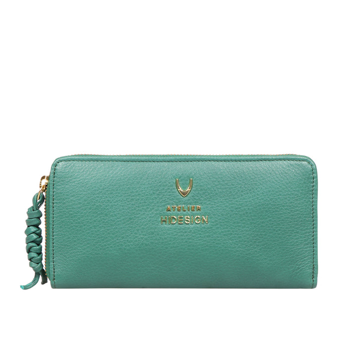 hidesign HERA W1 ZIP AROUND WALLET Green