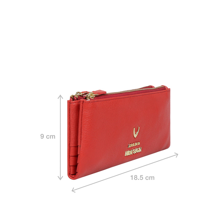 Hidesign HERA W3 LONG BI-FOLD WALLET Red