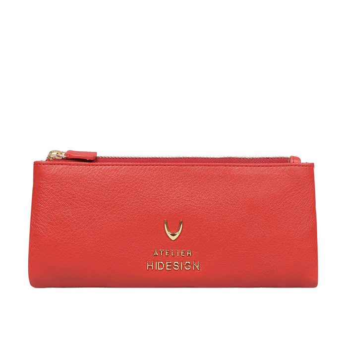 hidesign HERA W3 LONG BI-FOLD WALLET Red