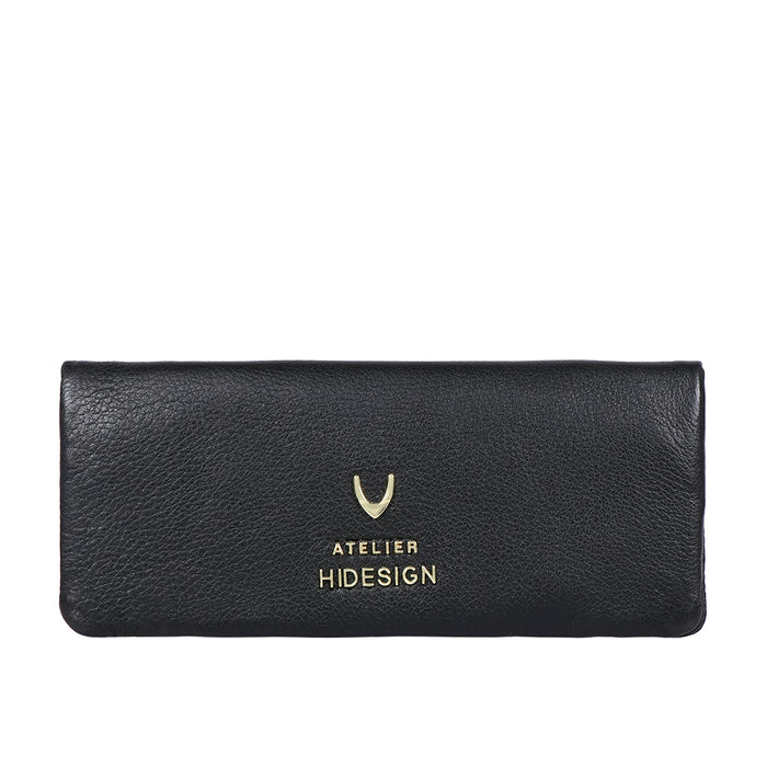 hidesign HERA W4 LONG BI-FOLD WALLET Black