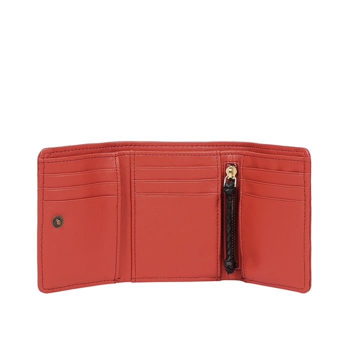 Hidesign HERA W5 TRI-FOLD WALLET Red