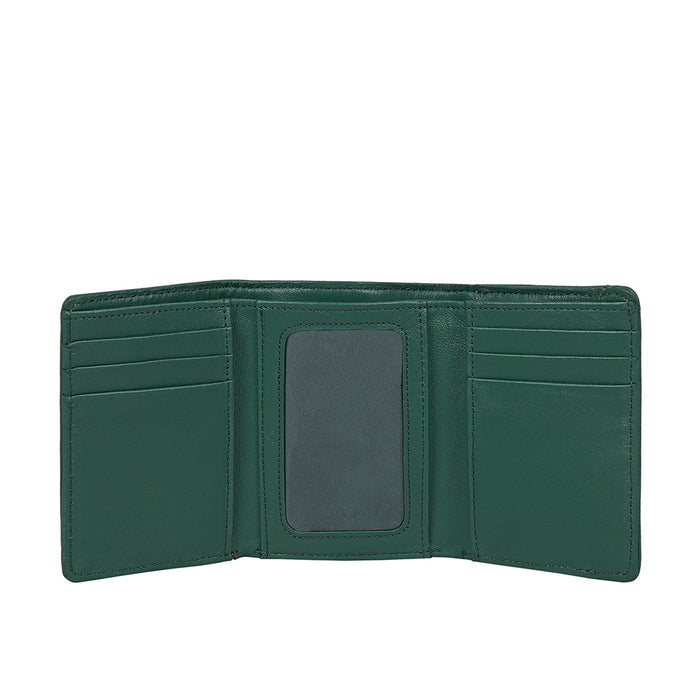 hidesign HERA W6 TRI-FOLD WALLET Green
