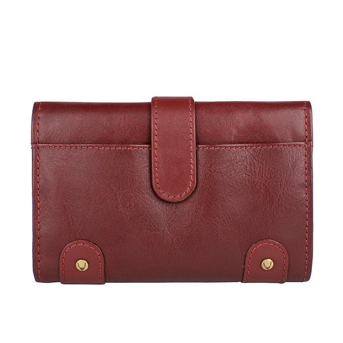 Hidesign INTERCATO 10 RF TRI-FOLD WALLET Red