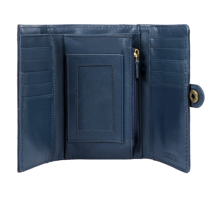 Hidesign INTERCATO 10 TRI-FOLD WALLET Blue