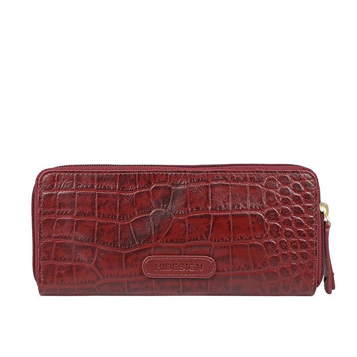 Hidesign JEWEL W2 ZIP AROUND WALLET Red