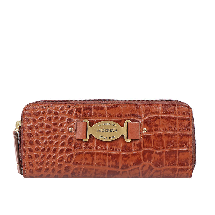 hidesign JEWEL W2 ZIP AROUND WALLET Tan
