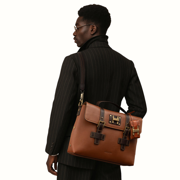 Hidesign JIMI 03 BRIEFCASE Tan