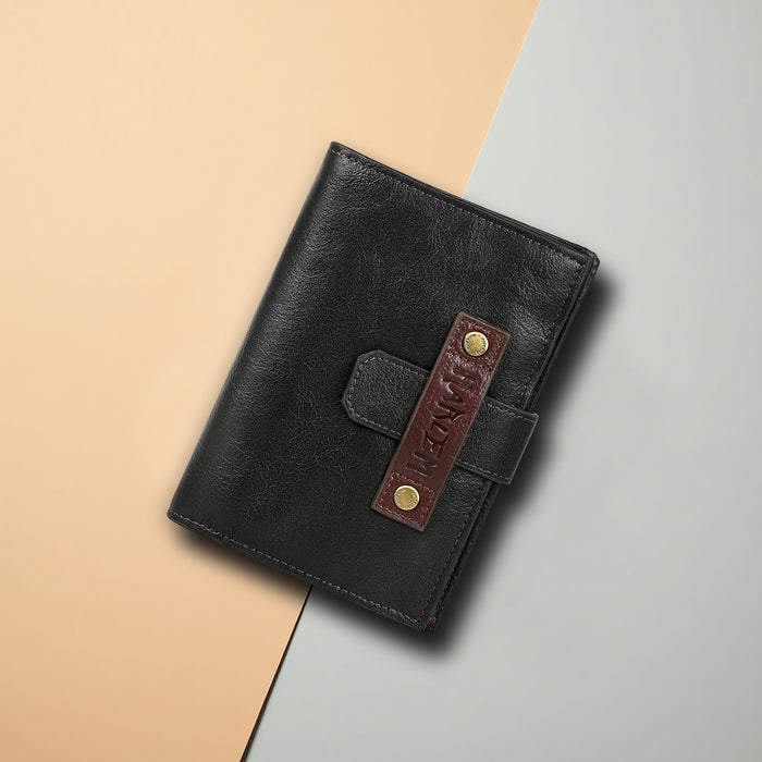 hidesign JIMI W3 PASSPORT HOLDER Black