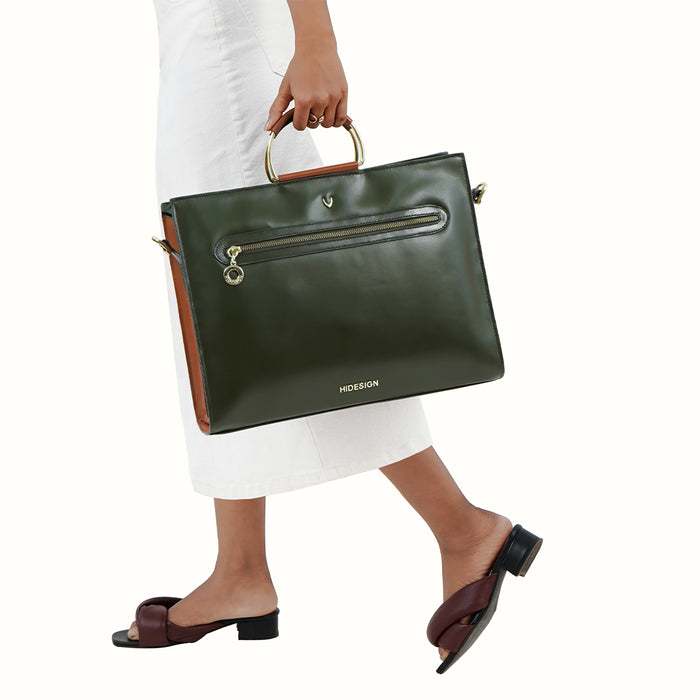 Hidesign KABUKI 02 BRIEFCASE Green