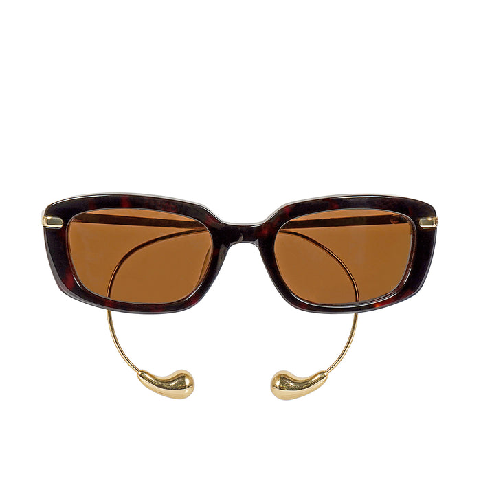 hidesign KEA RECTANGULAR SUNGLASS Brown