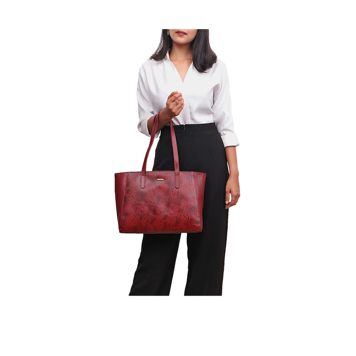 Hidesign KEATON 01 TOTE BAG Red
