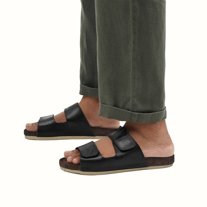 Hidesign KISAWA MEN'S SLIDES Black