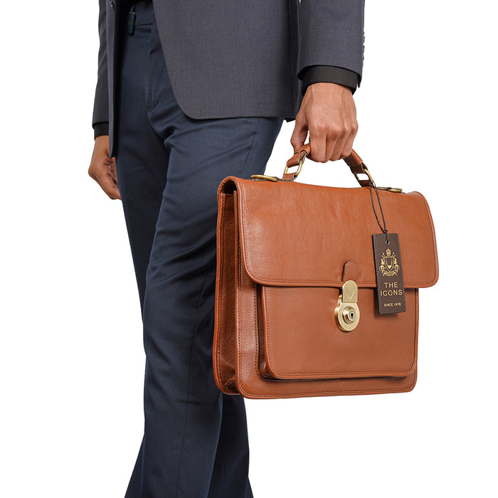 hidesign LUCCA BRIEFCASE Tan