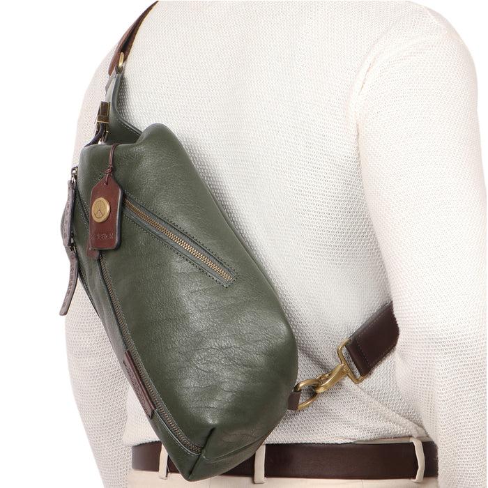 Hidesign MANDELA 01 CROSSBODY Green