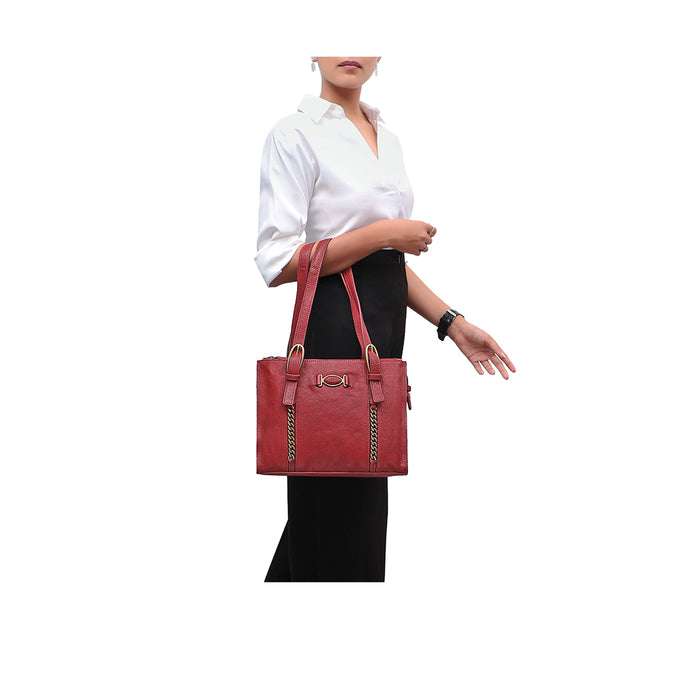 hidesign METAL 01 TOTE BAG Marsala