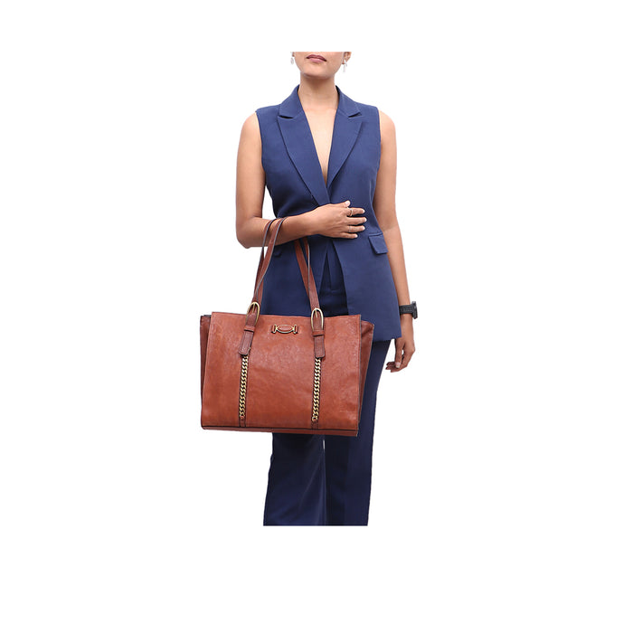 Hidesign METAL 04 TOTE BAG Tan