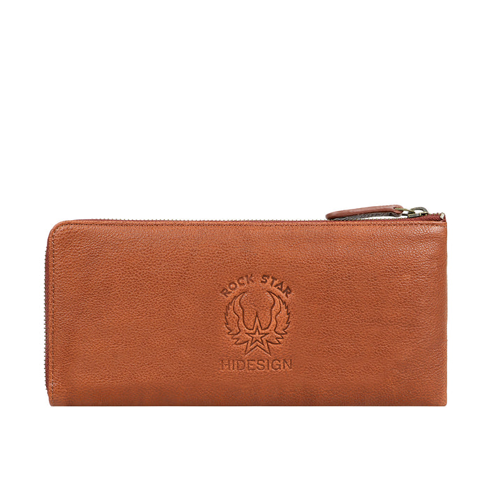 Hidesign METAL W1 L-ZIP AROUND WALLET Tan