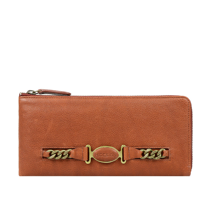 hidesign METAL W1 L-ZIP AROUND WALLET Tan