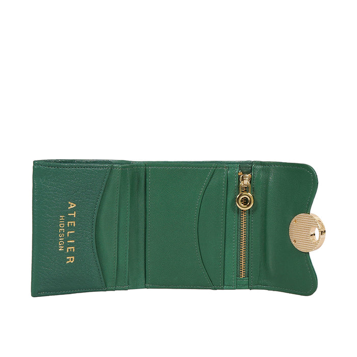 Hidesign MILOS W4 TRI-FOLD WALLET Green