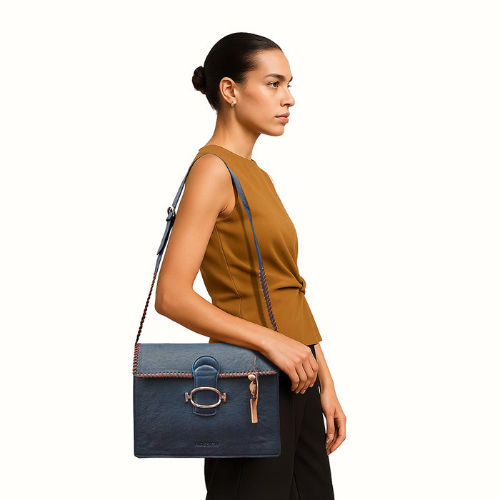 Hidesign MOON 02 CROSSBODY Blue