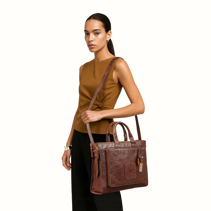 Hidesign MOSAIC 03 BRIEFCASE Tan