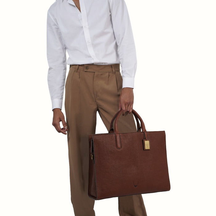 Hidesign NAVIGLI 03 LAPTOP BAG Medium Brown