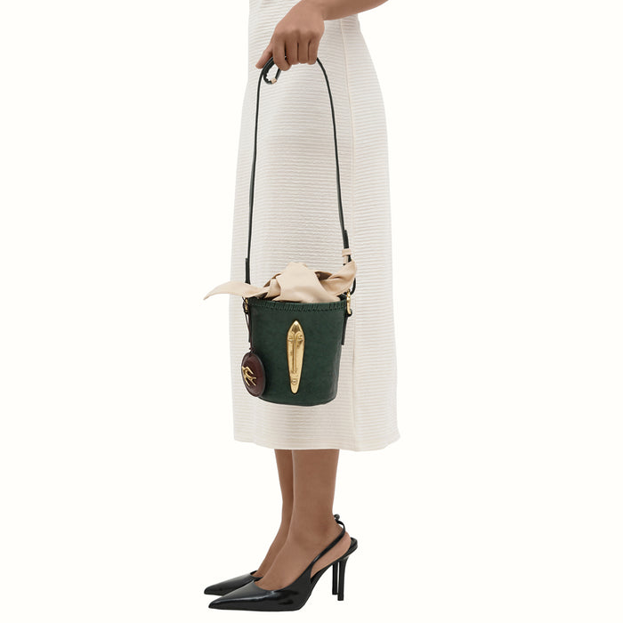 hidesign PHARAOH 01 BUCKET BAG Green