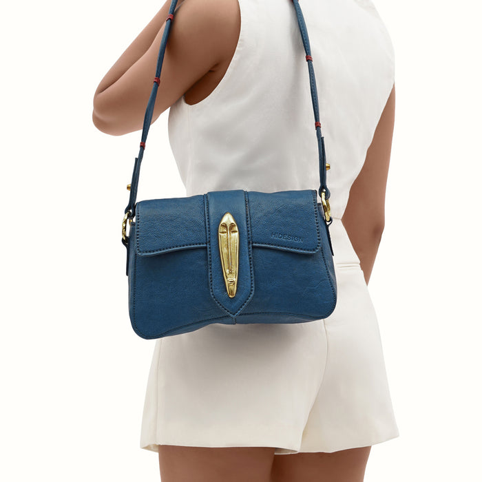 hidesign PHARAOH 02 SHOULDER BAG Blue