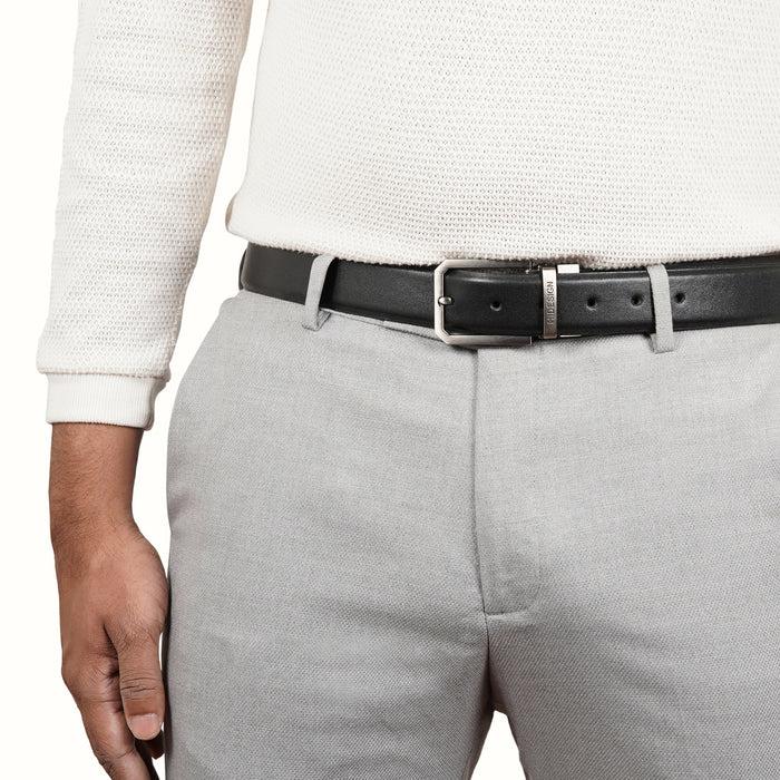 Hidesign PIQUE ADISON MEN REVERSIBLE BELT Black