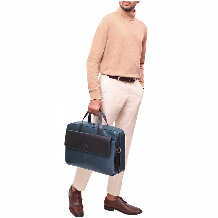 Hidesign PORTOBELLO 02 BRIEFCASE Blue