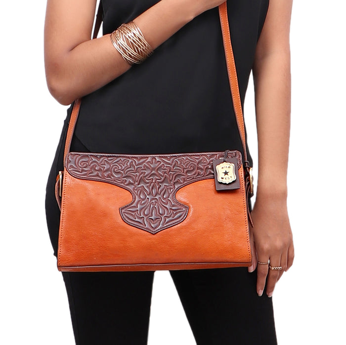 Hidesign SALLY SCULL 02 SLING BAG Orange