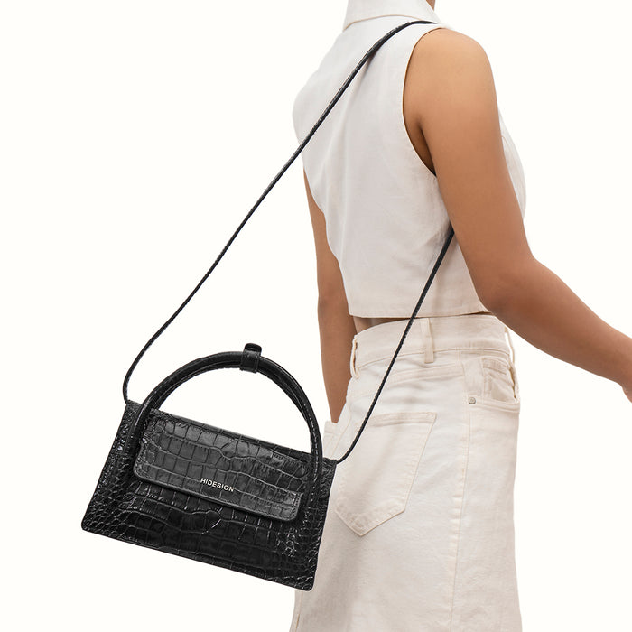 hidesign SCHIPHOL 04 SHOULDER BAG Black