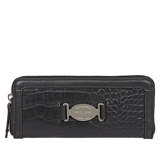 Hidesign SELENA W1 ZIP AROUND WALLET Black