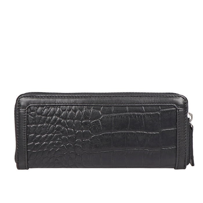 Hidesign SELENA W1 ZIP AROUND WALLET Black