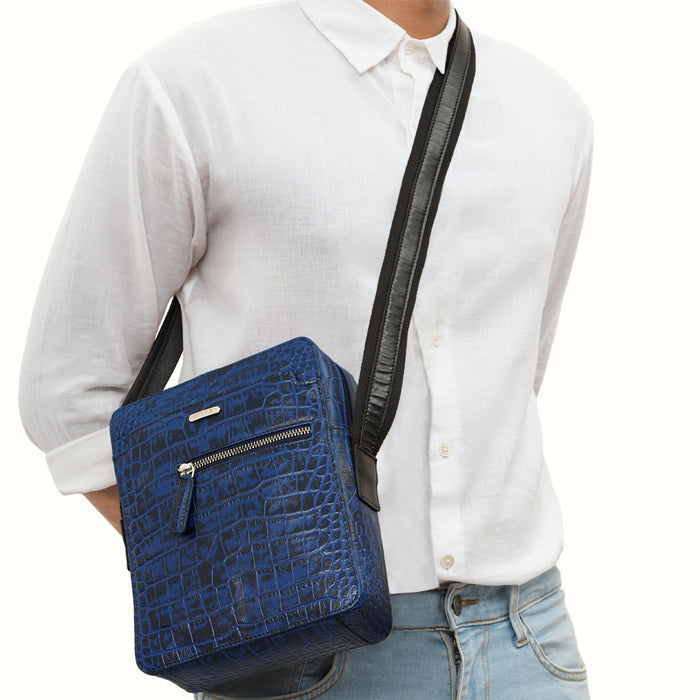 hidesign SERGE 01 CROSSBODY Blue
